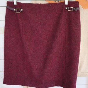 Tommy Hilfiger Pencil Skirt Wool Blend Size 12